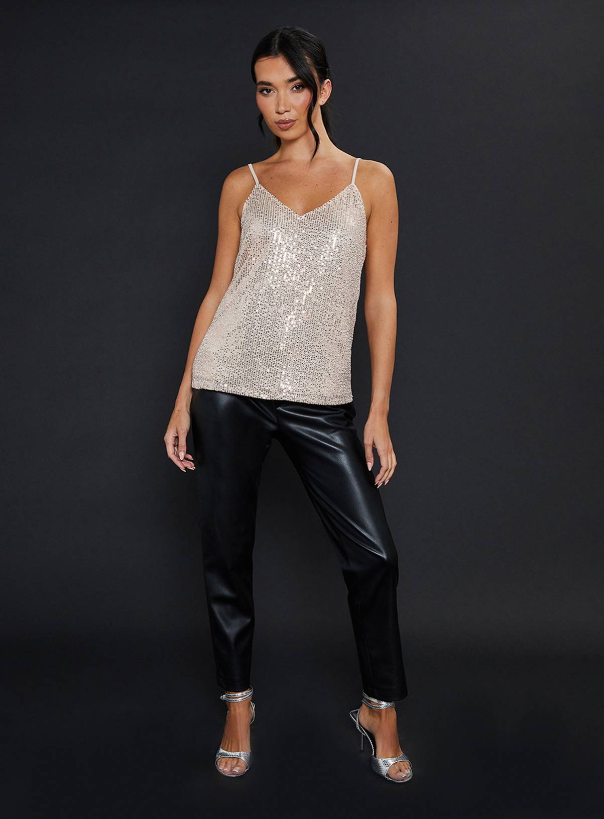 DOROTHY PERKINS Sequin Strappy Cami 8 - Image 2